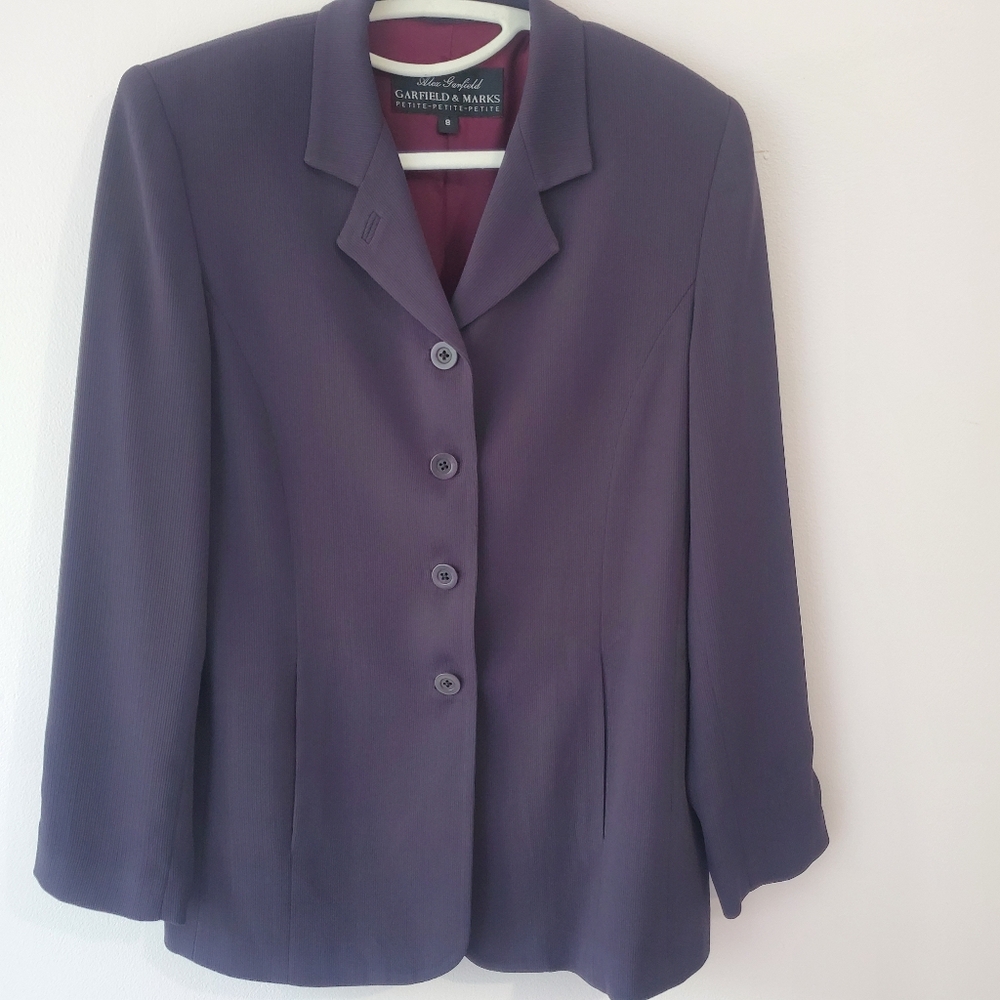 Gardfield & Marks Women's VTG Purple/Plum Blazer Sz 8 Office Proffesional Formal